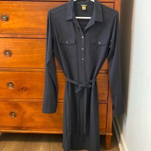 Eddie Bauer Black Lightweight Shirt Dress